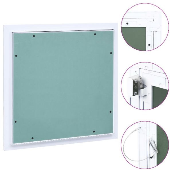 vidaXL Revisionsklappe mit Aluminium-Rahmen und GK-Einlage 400x400 mm, 145100