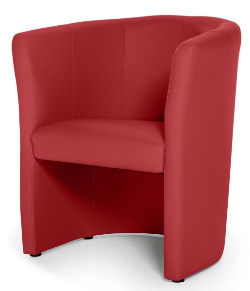Deskin Club-Sessel, Rot, 690 x 630 x 770 mm, Material: Kunstleder, 348492