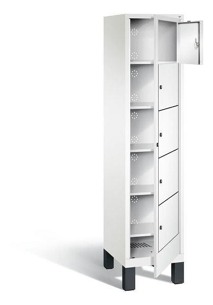 C+P Wäsche-Sammelschrank Evolo, H1850xB420xT500mm, Farbe: Verkehrsweiß, 48060-105 S10147