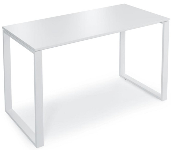 Deskin Stehtisch CELSUS, Platte Holzdekor Weiß, Gestell Weiß, B 1400 x T 700 x H 1100 mm, 295043