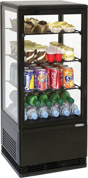 Casselin Mini Kühlvitrine 78L - schwarz, CVR78LN, 3611630000727