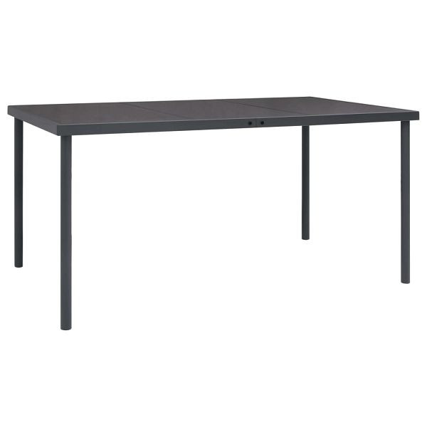 vidaXL Outdoor-Esstisch Anthrazit 150x90x74 cm Stahl, 313087