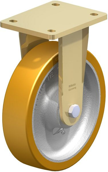 Blickle BS-GTH 200K Stahlgeschweißte Schwerlast-Bockrolle, Blickle Extrathane®, Hellbraun, 267310