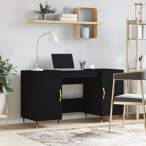 vidaXL Schreibtisch Schwarz 140x50x75 cm Holzwerkstoff, 829525