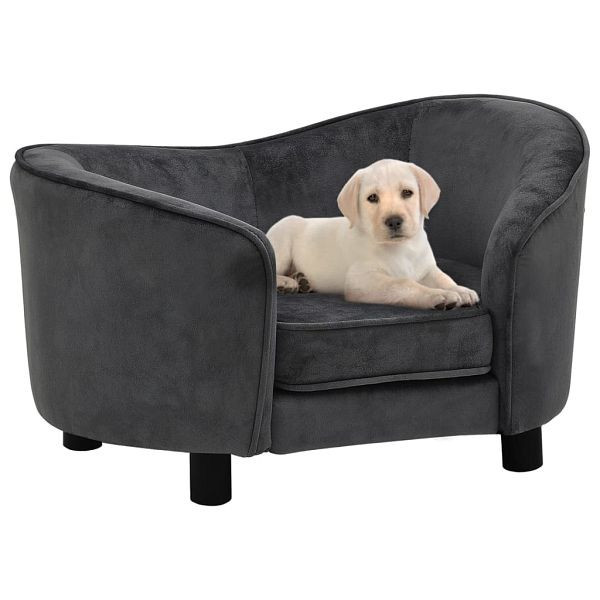 vidaXL Hundesofa Dunkelgrau 69x49x40 cm Plüsch, 171022