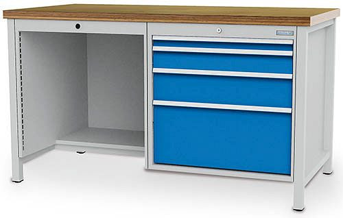 Bedrunka+Hirth Kastenwerkbank Serie 1500 R24-24, 1x50, 1x100, 1x150, 1x300 mm, 1500 x 750 x 959 mm, 03.15.031V9