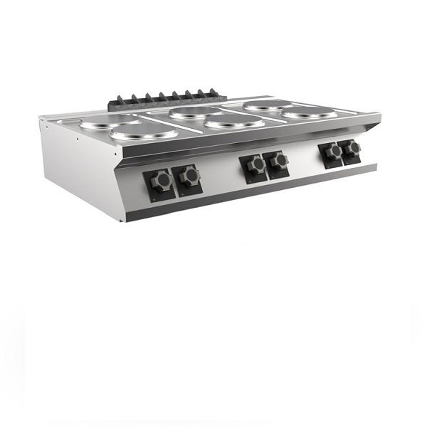 Mareno M1-700 Herd 6 runde Platten, 120cm, 1200(B)x750(T)x250(H)mm, PC712ETPT, 171.135