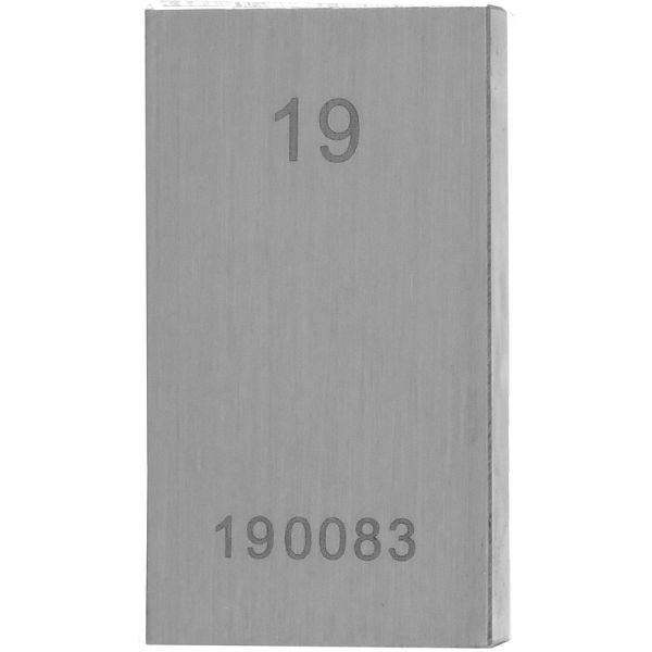STEINLE Einzel Parallel Endmaß Stahl 19 mm, DIN EN ISO 3650 mit Toleranzklasse: 1, 42020101