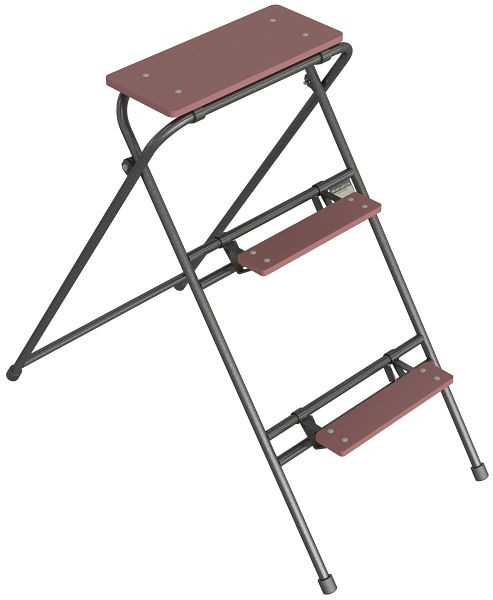 Schake Arbeitstritt 0,60m x 1,20m, verzinkt, Auftritt-Tiefe: 0,60m x 1,20m, 3 Stufen, 10152V