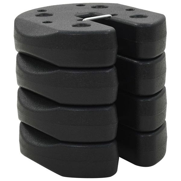 vidaXL Pavillon-Gewichte Schwarz 220x50 mm Beton, VE: 4 Stück, 45210