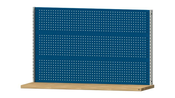 ANKE Werkbänke Grundaufbau Systemaufbau, 1980 x 107 x 1200 mm, RAL 7035/5010, 3 x Lochwand Höhe 400 mm, 340.352