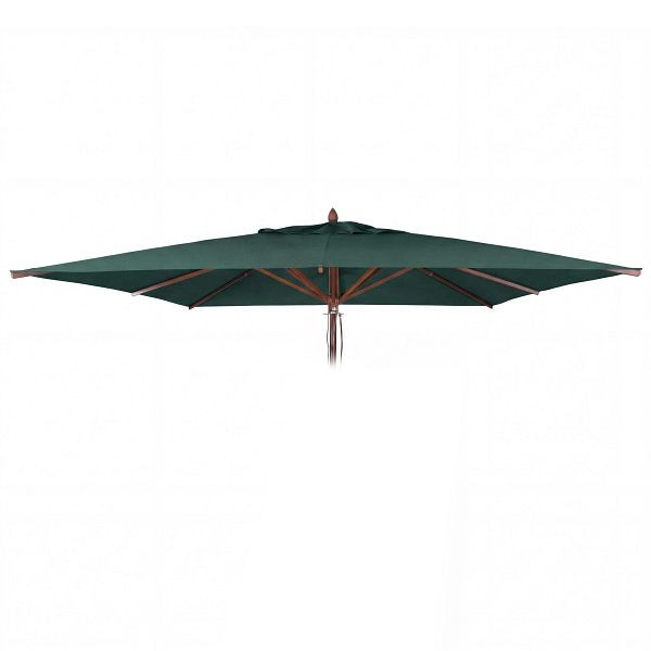 Mendler Ersatz-Bezug für Gastronomie Holz-Sonnenschirm HWC-C57b, Sonnenschirmbezug, eckig 3x3m Polyester 3kg, dunkelgrün, 120502