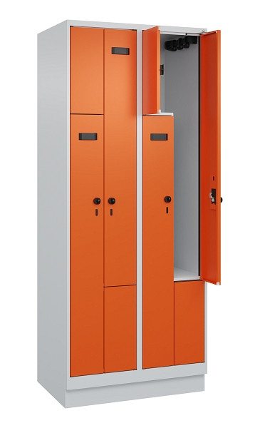 C+P Z-Spind Evolo PLUS, Sockel, 4 Fächer, 1950x800x500mm, 7035/2004, Drehriegel, 049023-224 S10005