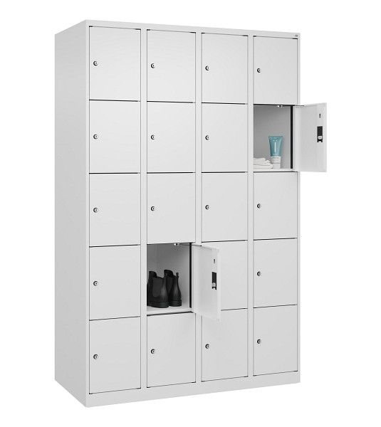 C+P Schließfachschrank Evolo PLUS, 20 Fächer, 1850x1200x500mm, 9016/9016, 049000-405 S10020