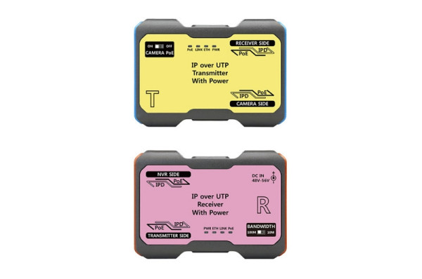 SeeEyes Medienkonverter Set, 1-Kanal, Ethernet über UTP, Sender, Empfänger, Reichweite 800m, SC-IPC07PU