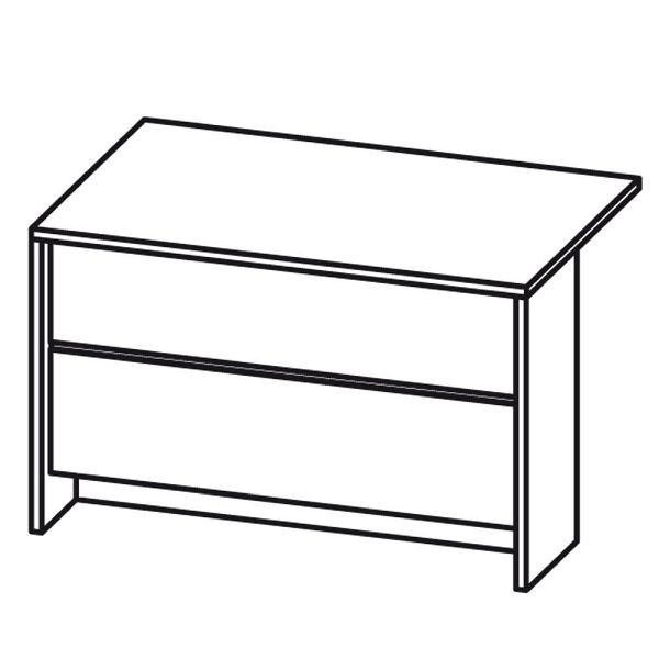 Deskin Thekenelement ELINUS, Dekor anthrazit, B 1200 x T 780 x H 735 mm, 277754