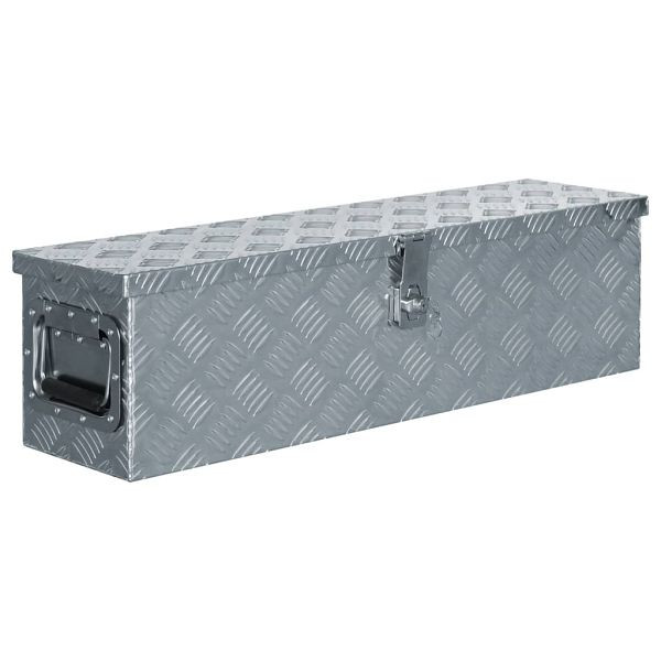 vidaXL Aluminiumkiste 80,5x22x22 cm Silbern, Material: Aluminium, 142937
