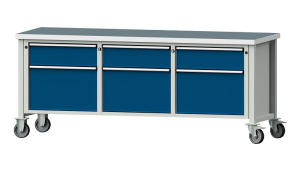 ANKE Werkbänke Kastenwerkbank, Modell 223 V, 2000 x 700 x 840 mm, RAL 7035/5010, UBP 40 mm, 306.164