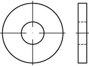 Scheiben DIN 6340 Stahl 25 galvanisch verzinkt, vergütet, getempert VE=S (10 Stück)