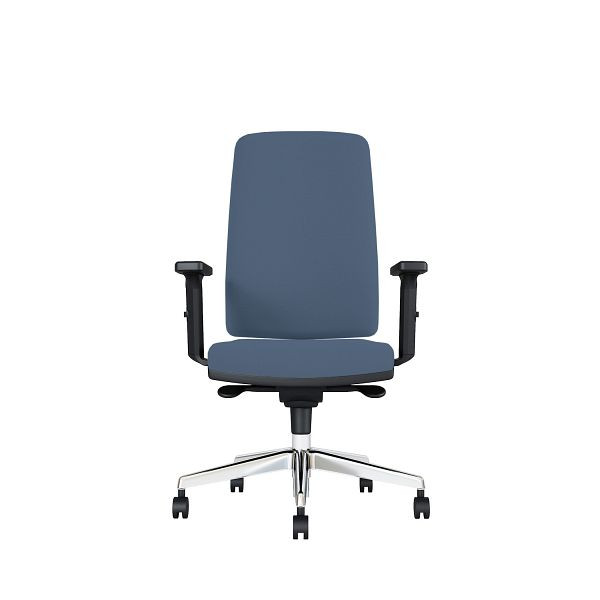 Bisley Bürodrehstuhl Stone, Tiefenverstellbarer Sitz, Mit Armlehnen, Aluminiumfußkreuz, MR6333 navy blue, STONETALMR6333
