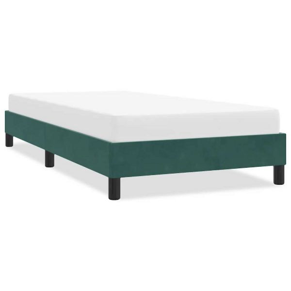 vidaXL Bettgestell ohne Matratze Dunkelgrün 90x210 cm Samt, 4101340