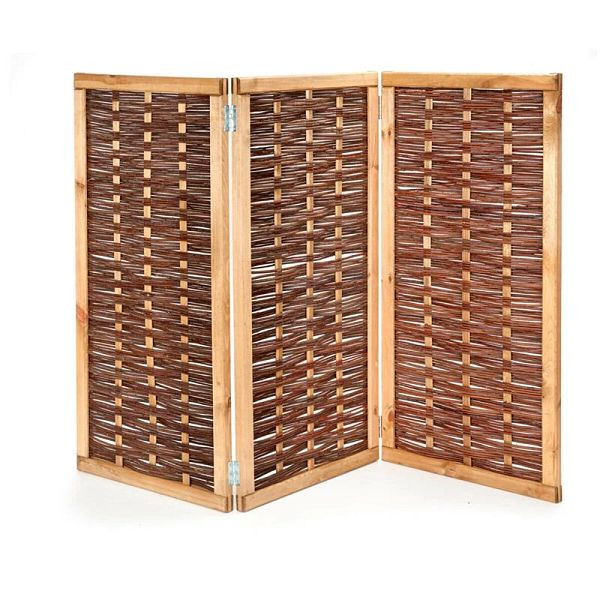 NOOR Weiden-Paravent Deluxe, Größe ca. (HxB) 180 x 180 cm 3-teilig, 154WPA180180