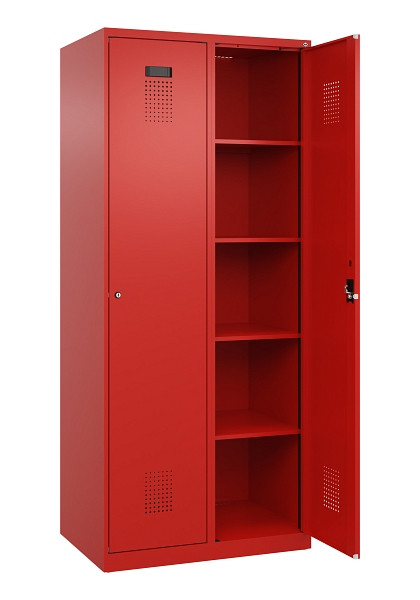 C+P Wäsche-Spind Evolo PLUS, 2 Abteile, 1850x800x500mm, 3020/3020, Verschluss Zylinderschloss, Ablageböden 8, 049000-22B S10052