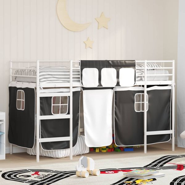vidaXL Weiß und Schwarz 90 x 190 cm, 42020810, 8721359328035