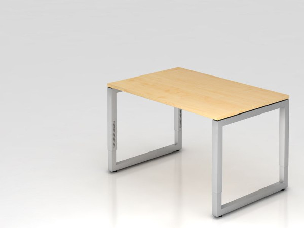 Hammerbacher Schreibtisch O-Fuß eckig 120x80cm Ahorn, Rechteckform mit schwebender Tischplatte, VRS12/3/S