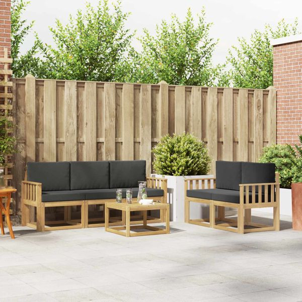 vidaXL Outdoor-Sofagarnitur 6-teilig, 3387241, 8721288777492