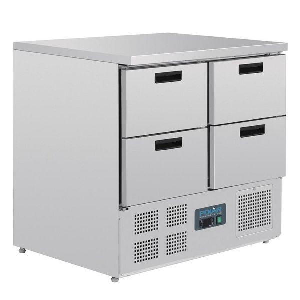 Polar Kühltisch mit 4 Schubladen 240L, U638