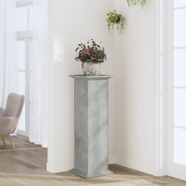 vidaXL Pflanzenständer Betongrau 33x33x100 cm Holzwerkstoff, 852981