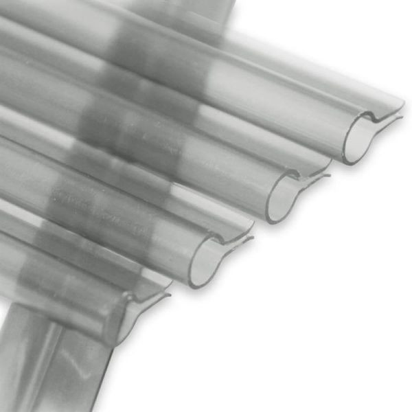 NOOR Premium Klemmschienen für Sichtschutzstreifen Farbe transparent, VE: 15 Stück, 155KLEMMPRO