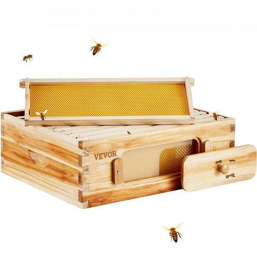 VEVOR Bienenbeute Zander 10-Rähmchen Bienenstock Bienenkasten Imkereibedarf, CTFXSMZHX110P1UPNV0
