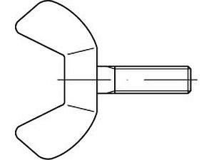 Flügelschrauben DIN 316 A 4 M 6 x 16 leichte Ausführung VE=S (100 Stück)