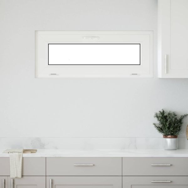 vidaXL Kellerfenster RISOR 100 x 40 cm PVC und Glas Weiß, 42047224