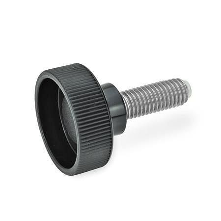 Ganter Rändelhohlschrauben mit MS- / KU-Druckzapfen (GN 421.10-M5-20-MS), VE: 50 Stück, 421.10-M5-20-MS