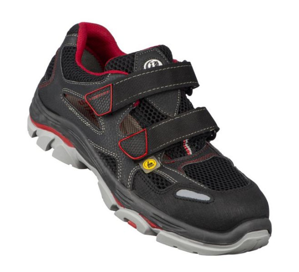 Stabilus ESD-Sandale 6134A S1, Größe: 43, Farbe: rot - schwarz, Textil, 6134A-43