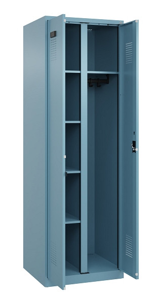 C+P Wäsche-/Garderobenspind Evolo PLUS, 2 Abteile, 1850x600x500mm, 0010/0010, Zylinderschloss, 049600-20 S10048