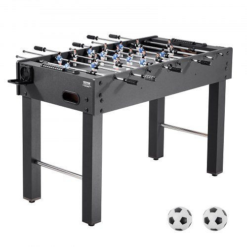 VEVOR Tischfußballtisch Standardgröße 1212x610x838mm, Indoor-Kickertisch, inkl. 2 Bälle, Punktezähler & 2 Getränkehalter, ZZKZQZ48YCHSUEDA6003V0