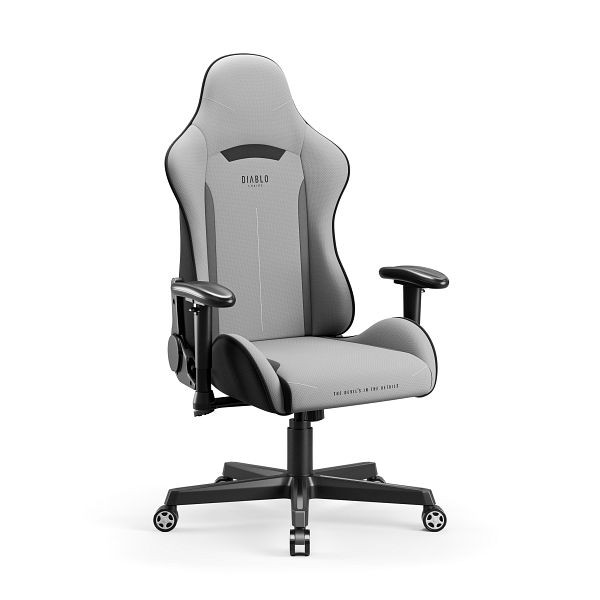 Diablo Chairs Grauer Gaming-Sessel aus Stoff Diablo X-Starter, 1508