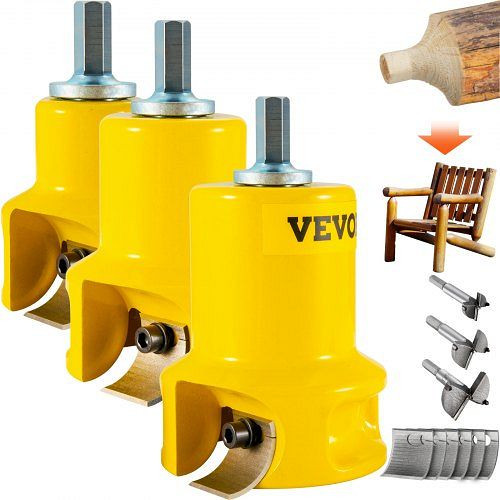 VEVOR Zapfenschneider Forstnerbohrer 25,4 & 38 mm & 50,8 mm, 6 Klingen für Balkenbetten, Balkengeländer, Balkenzäune, Balkentische usw, KSZYCHYCY11526C91V0