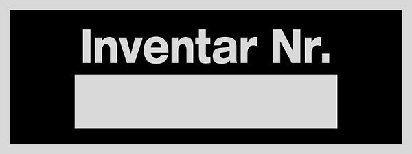 Schilder Klar Maschinenkennzeichnung Inventar Nr, 80x30 mm Folie selbstklebend, VE= 1 Stück, 33/61