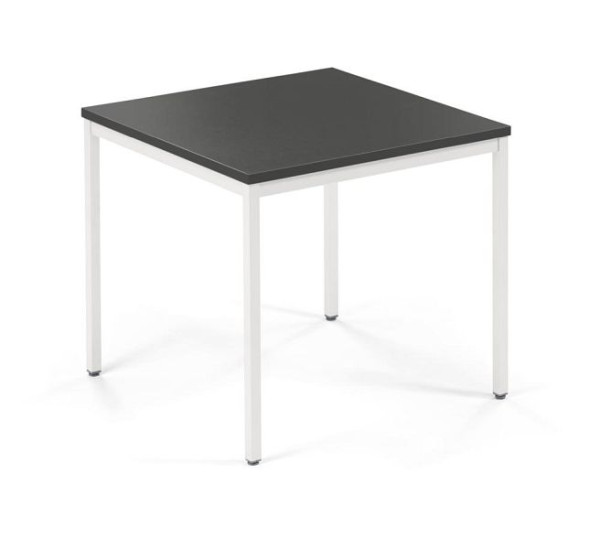 Deskin Konferenztisch PROFI MODUL, Platte Anthrazit, Gestell Weiß RAL 9016, B 800 x T 800 x H 728 mm, 359318