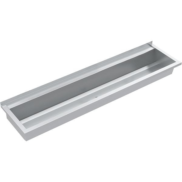 KWC Waschrinne, PLANOX, Edelstahl, Wandmontage, 1800x210x442 mm, mit Armaturenbank, 2030043788