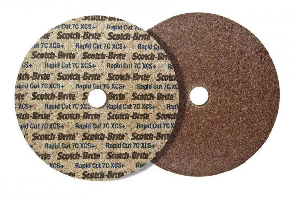 3M Scotch-Brite Kehlnahtscheibe RC-UW, 152,4 mm, 6,35 mm, 12,7 mm, Härte 7, C, extra coarse+, VE: 8 Scheiben, 7000028560