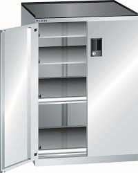 LISTA Schubladenschrank 36x36E (BxTxH) 717x753x1020mm KEY Lock, Lichtgrau, 2 Auszugböden, 2 Verstellböden, Tragkraft Auszugböden: 75 kg, 78.220.020