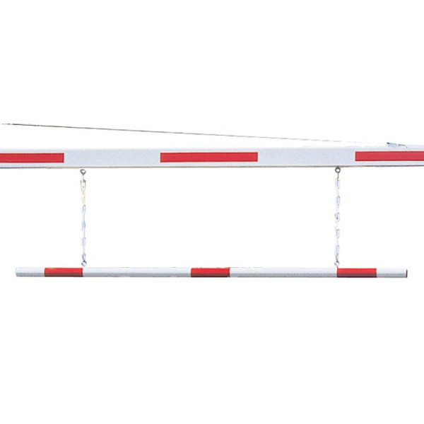 Stein HGS Barriere für Höhenbegrenzungssperren "HBS" Breite: 2100mm "weiß pulverbeschichtet, rote Reflexstreifen, 13806