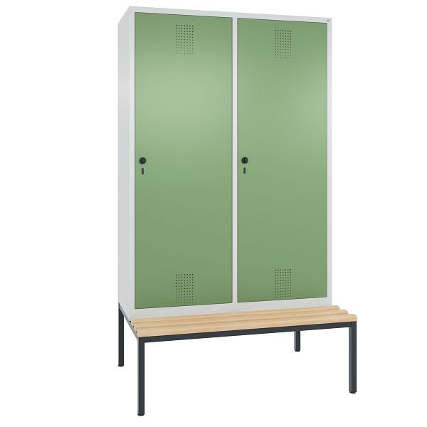 C+P Spind Evolo, 4 Abteile, H2090xB1190xT500 mm, Grau/Resedagrün, 48250-40 S10292