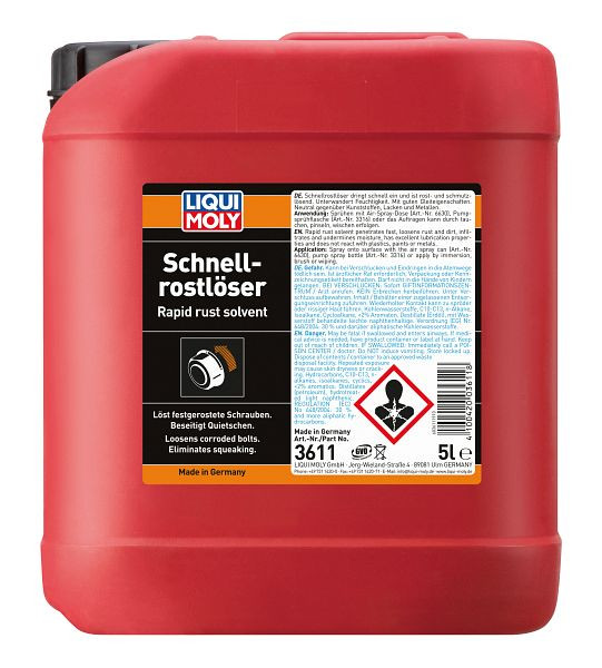 LIQUI MOLY Schnellrostlöser, Kanister Kunststoff, VE: 5 Liter, 3611